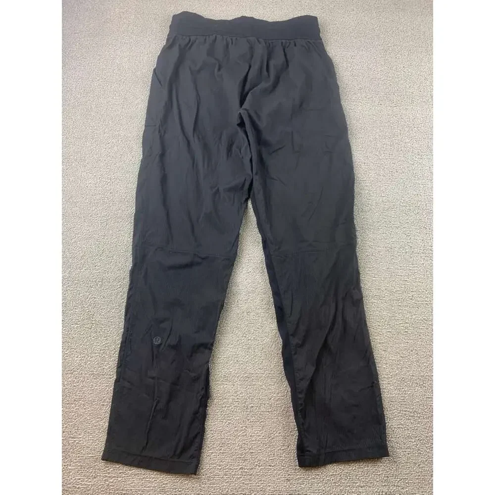 Lululemon Women Pull‎ on Athletic Pants Black Size 6 Nylon Stretch Jogger